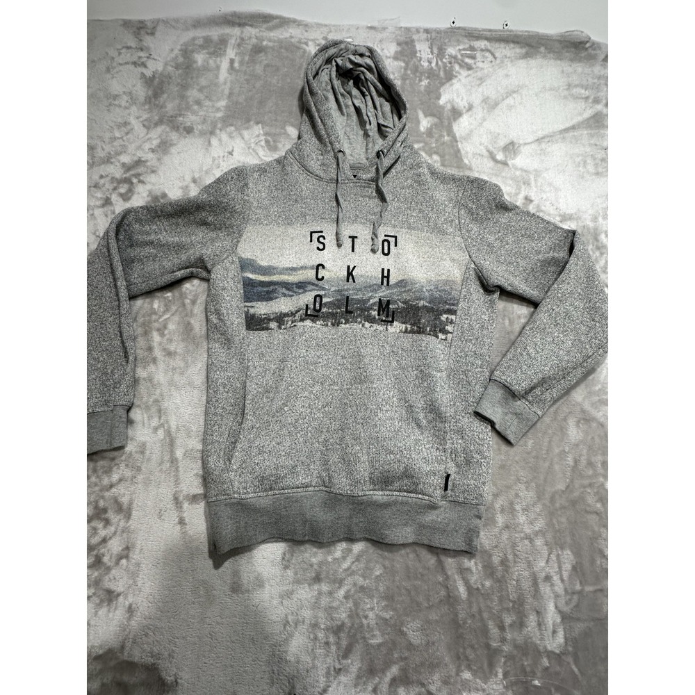 1991 by Cotton‎ On Pullover Hoodie Men's Size Small Gray Drawstring Stockholm